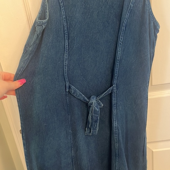 Flowy Sapogee blue Vintage embroidered dress size small - Picture 5 of 5